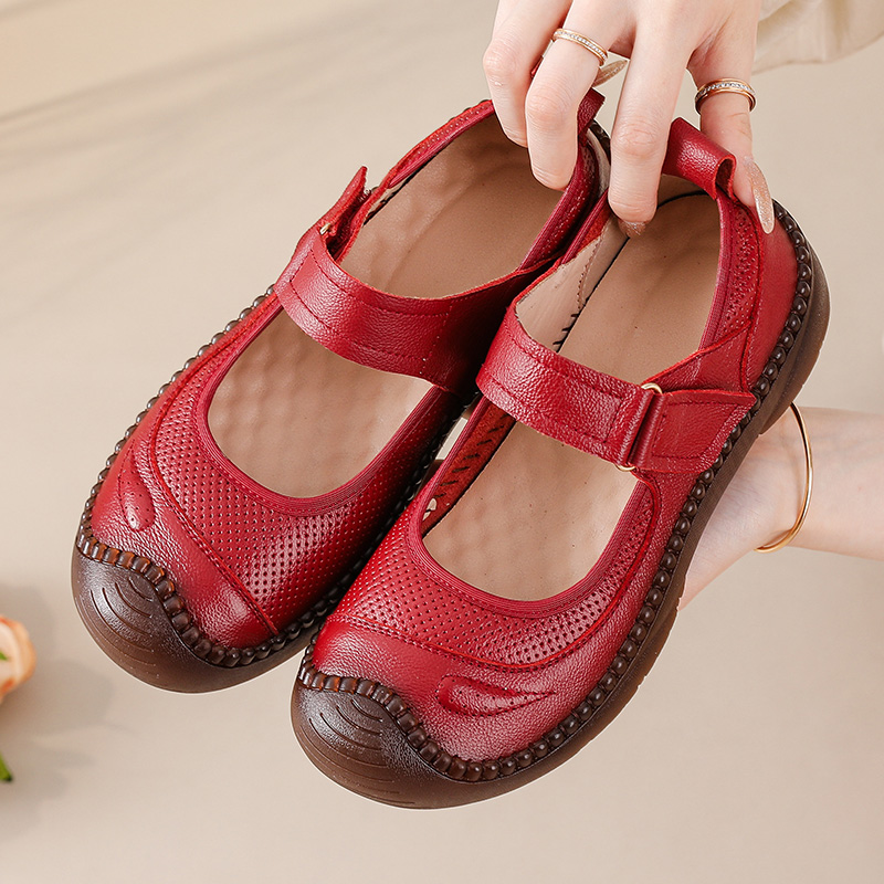 Women'S Shoes In The 90S - جديد 90s ريترو الأحمر ماري جين