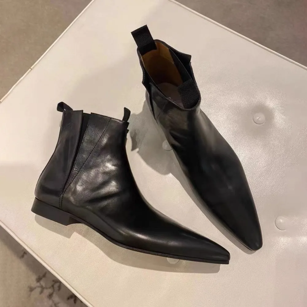 Women'S Shoes Chelsea - أحذية نسائية قصيرة فاخرة للخريف/الشتاء من