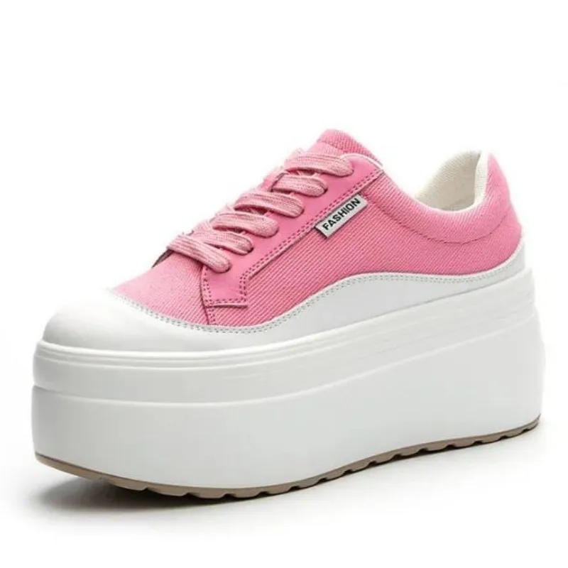 Women Shoes Store - 8 سنتيمتر جديد قماش جلد طبيعي