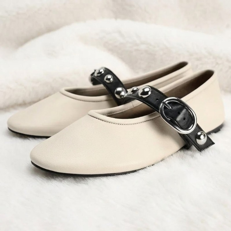 Women Shoes Zara - الباليه الشقق للسيدات 2025 الربيع برشام