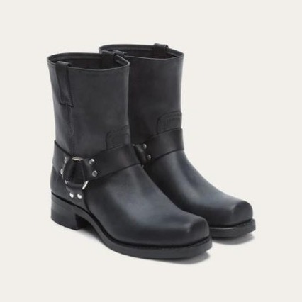 Women'S Shoes Chelsea - الرجال الجلود السوداء مشبك موتو الأحذية
