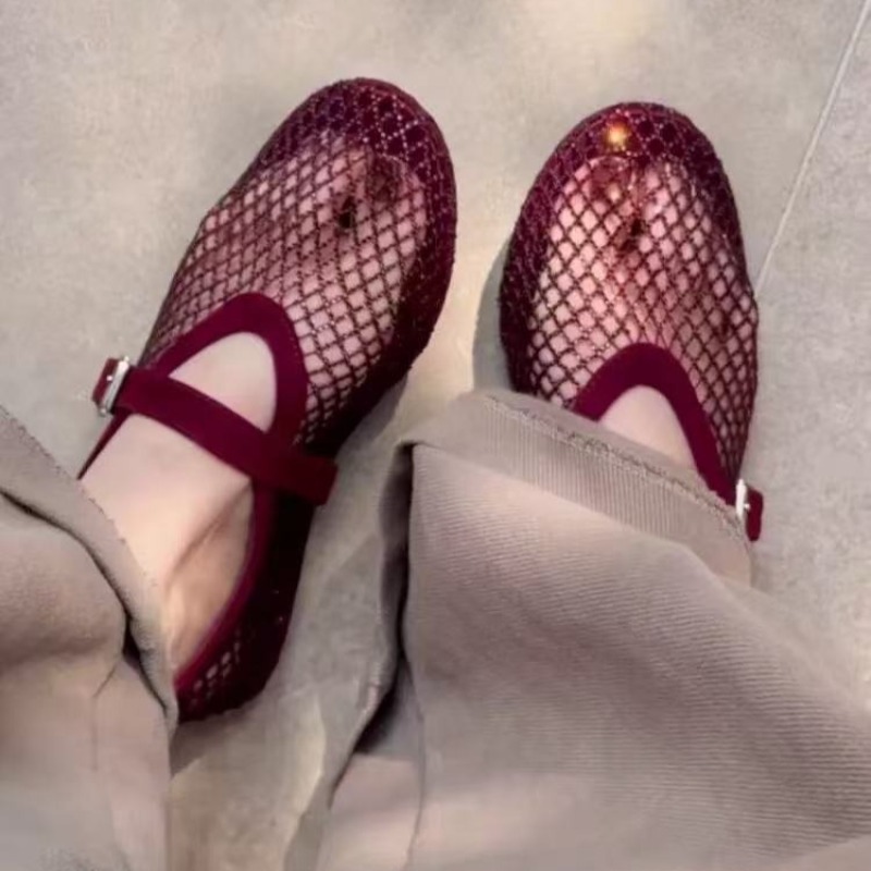 Women Shoes Casual - صنادل باوتو نسائية مرصعة بالأحجار الكريمة
