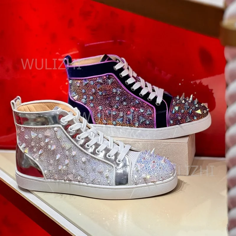 Women Shoes Tennis - أحذية رياضية رجالية بنفسجية داكنة مزينة