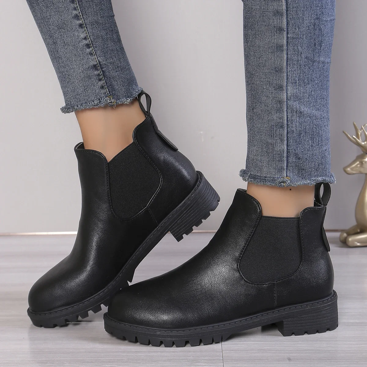 Women'S Shoes Chelsea - المرأة عادية تشيلسي حذاء من الجلد
