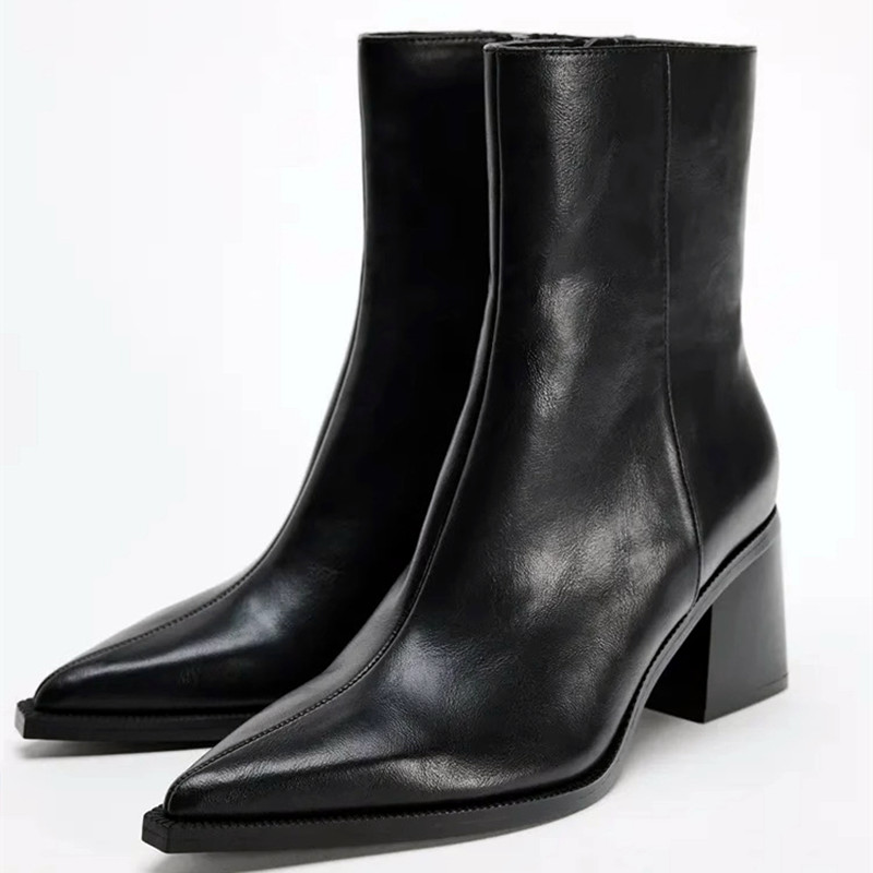 كعب مكتنز جلد ناعم تشيلسي أحذي - مراجعة Women'S Shoes Chelsea وسعره