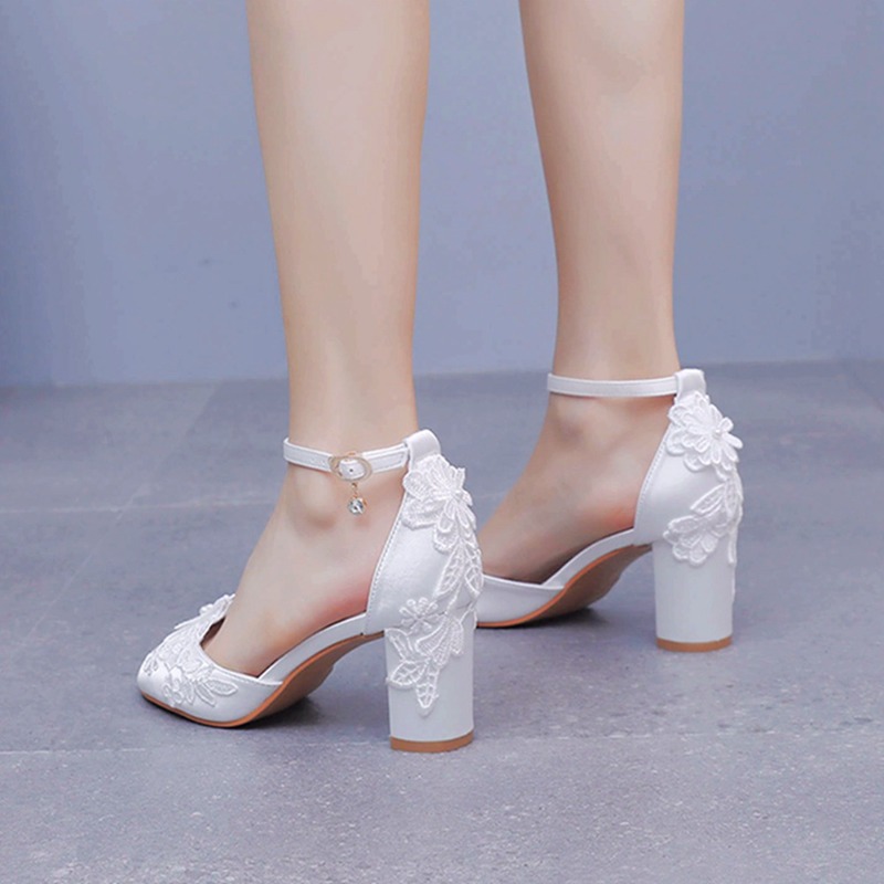 المرأة الحرير الأبيض عالية الك - مراجعة Peep Toe Heels وسعره