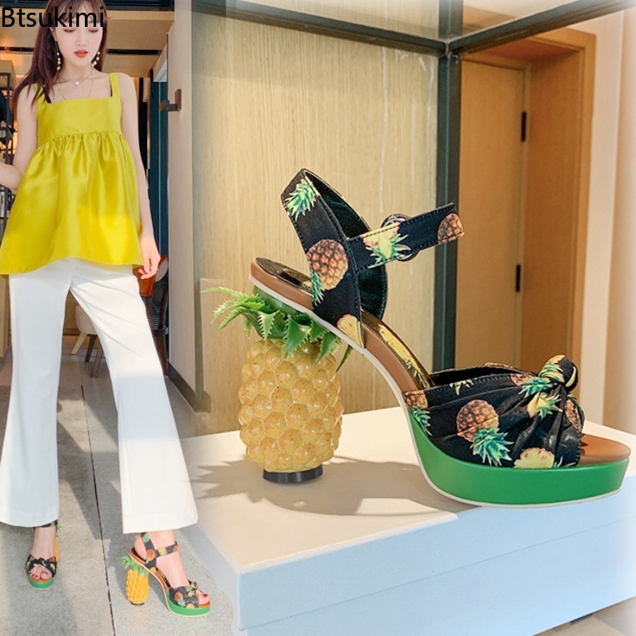 صنادل نسائية عصرية وممتعة بنقش - مراجعة Peep Toe Heels وسعره