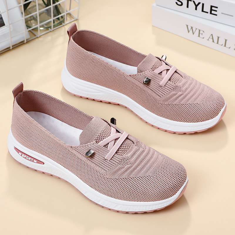 حذاء رياضي نسائي شبكي محبوك قا - مراجعة Women Shoes Qc وسعره