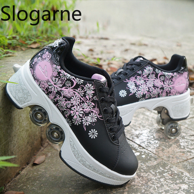النساء 4 عجلات تشوه زلاجات دوا - مراجعة Women Shoes Casual وسعره