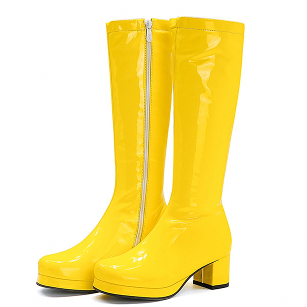 حذاء بوت بو عالي الركبة من REA - مراجعة Women'S Shoes Yellow وسعره